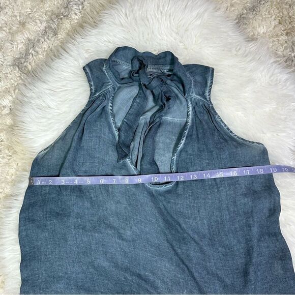 Free People Denim Blue Sleeveless Blouse - Picture 4 of 10